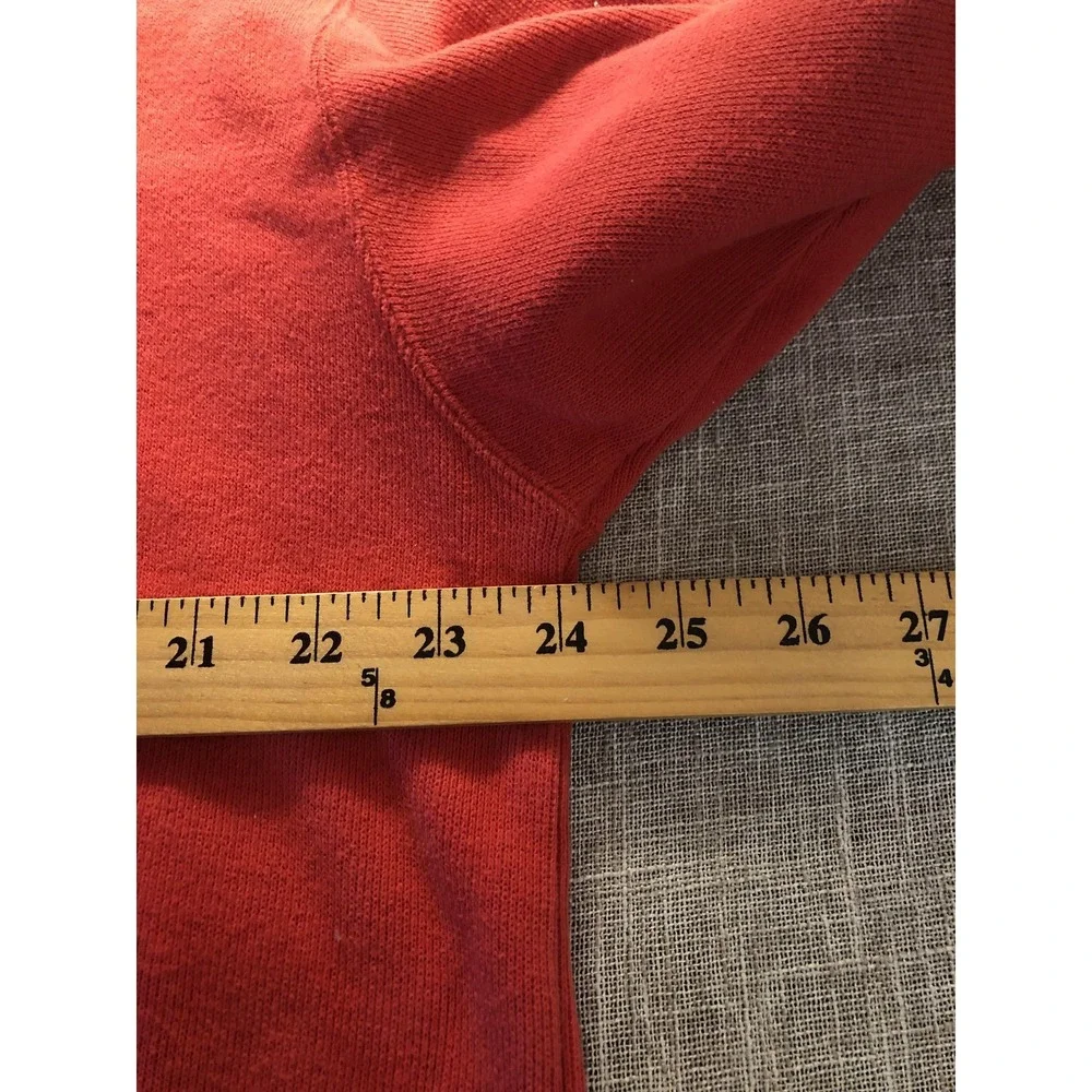 Orvis Sweater Mens XL Red Cotton Quarter Zip Mock Neck Pullover Knit Casual